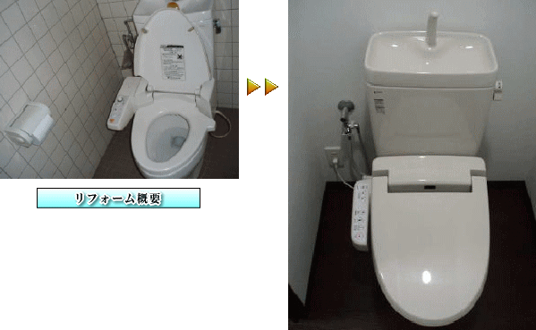 大阪市旭区トイレリフォーム施工事例　トイレ取替えと内装リフォーム