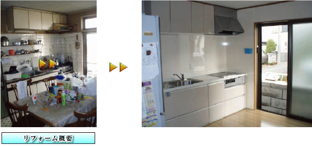 大阪府茨木市キッチンリフォーム施工事例　収納力が増え作業スペースも広々！ＩＨでオール電化に